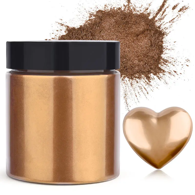Pearl Powder Resin - 50g/garrafa metálica glitter em pó ouro