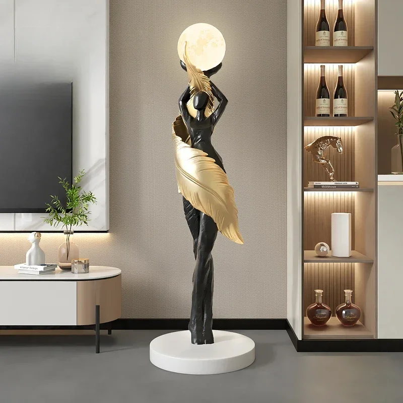 Resin Art In Floor - Escultura de Arte Abstrata Moderna Portátil