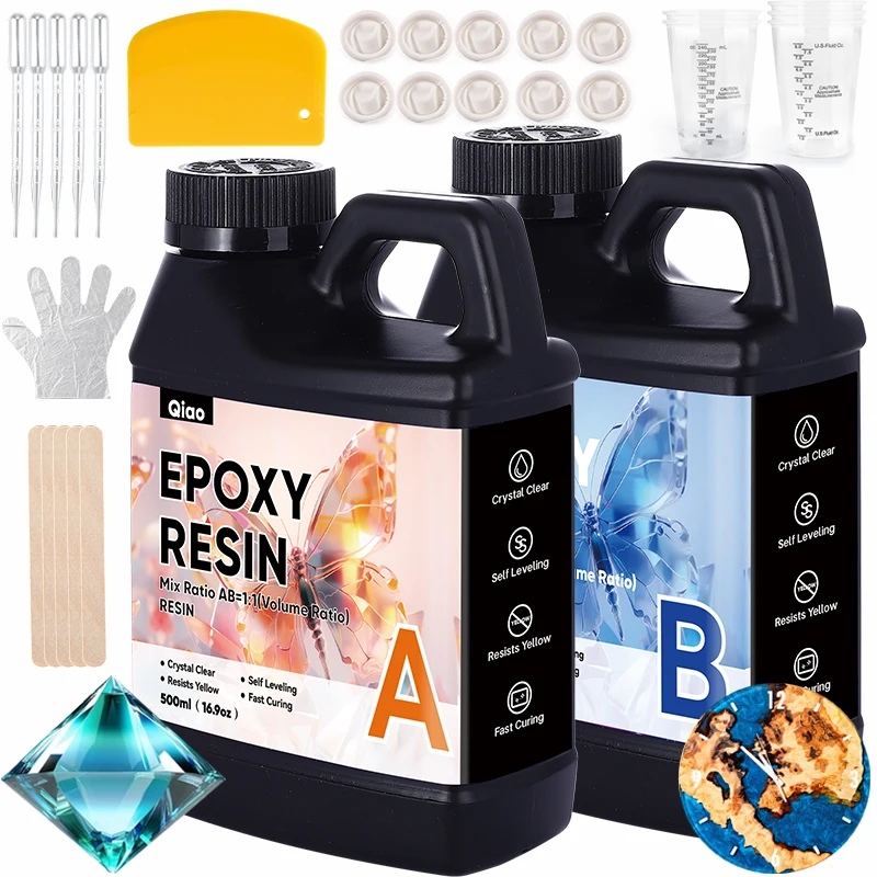 Resin Art Easy - Kit de Resina Epóxi Cristalina Anti-Amarelamento,