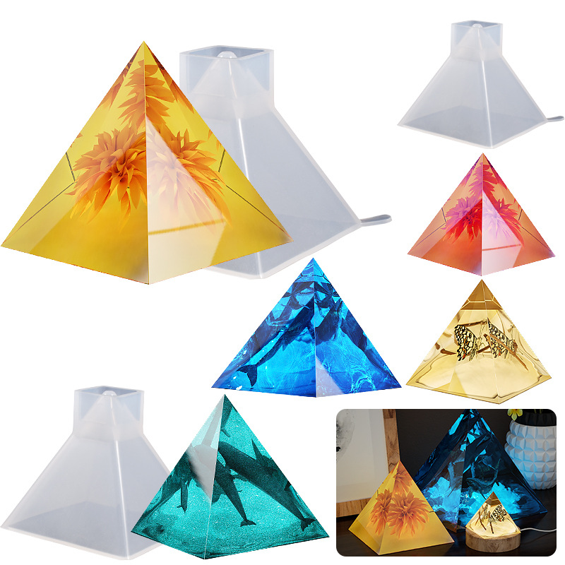Resin Art Things - 1 pçs pirâmide moldes de silicone