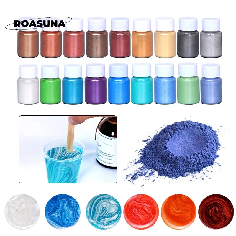 Pearl Powder Resin - 24 cores mica pérola em pó