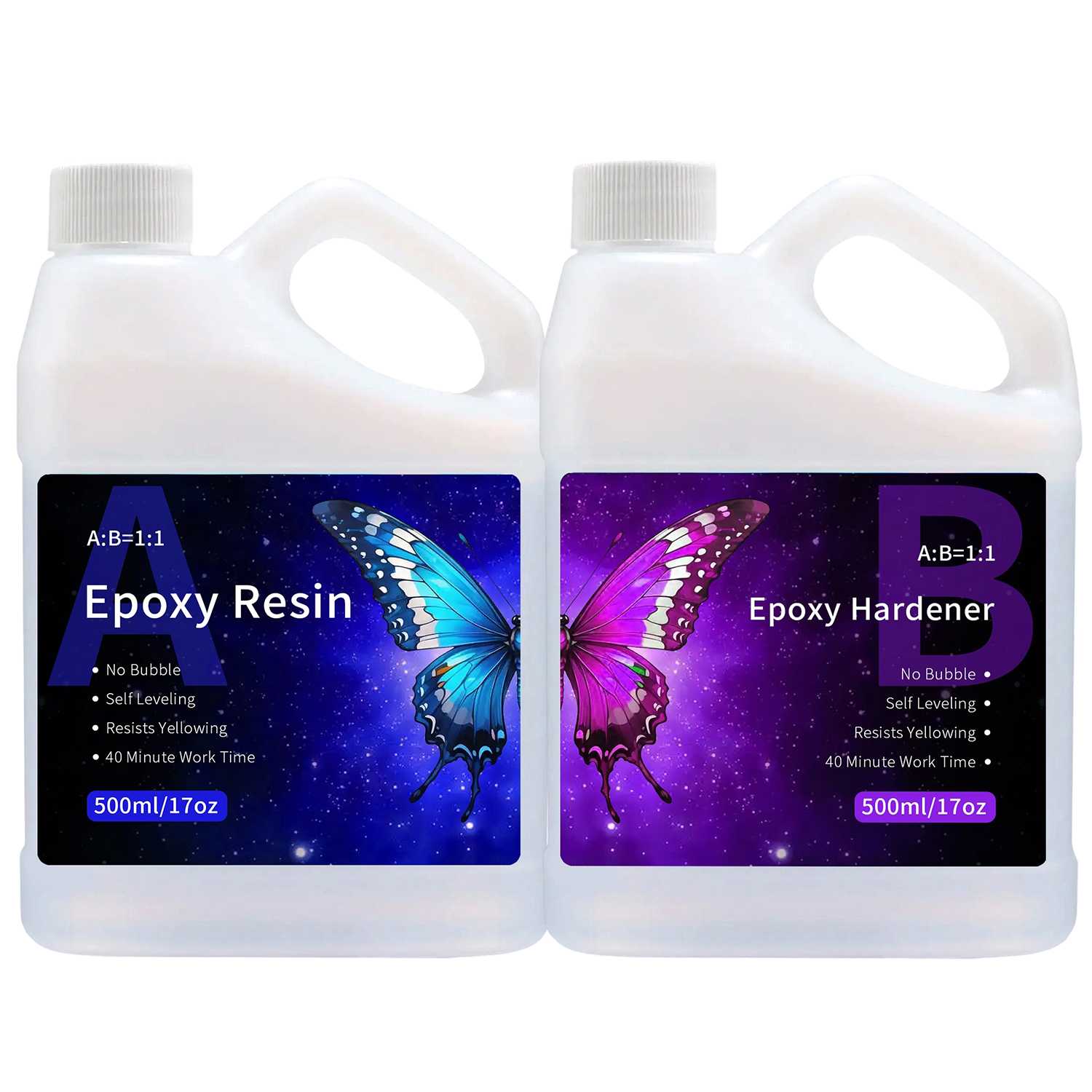 Resin Art Easy - Nova atualização 1:1 resina epóxi cristal