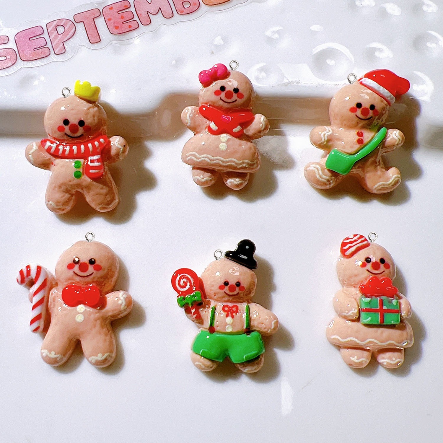 Resin Art Earrings Material - 10 pçs bonito boneca de natal
