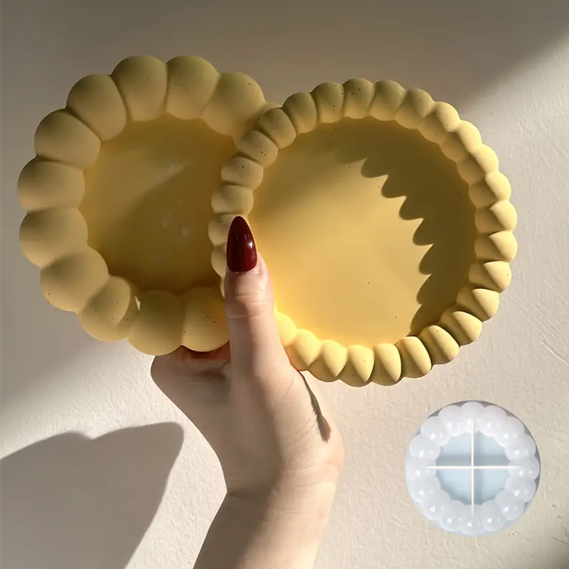Resin Art Tray - Diy redondo bolha bandeja coaster molde