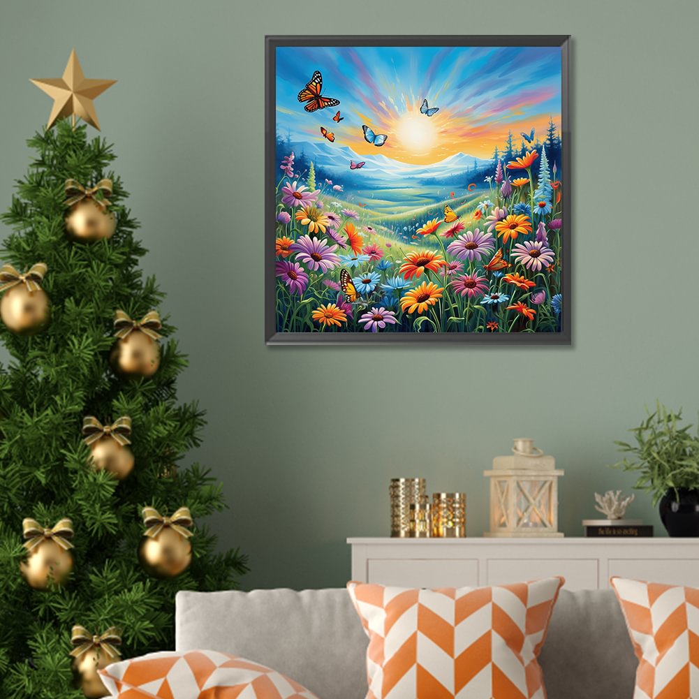 Resin Art Kits - Pintura diamante família bonito cervos flor