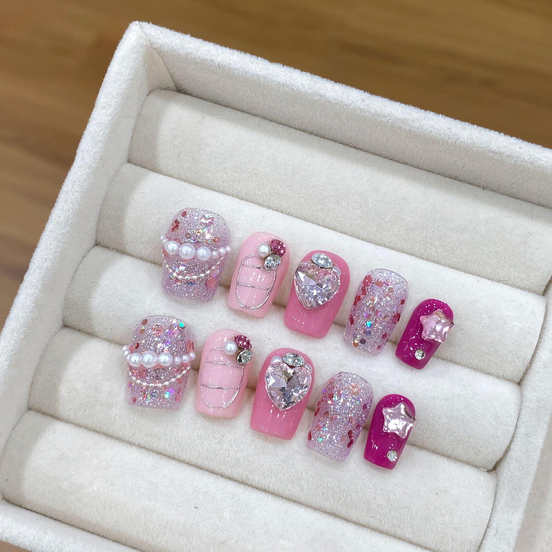 Resin Art Glitter - Imprensa artesanal em unhas brilhante lantejoulas