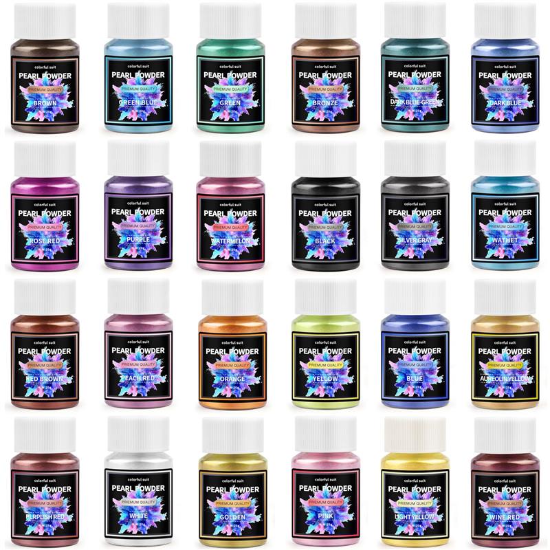 24 cores 20ml pó perolado resi - Pearl Powder Resin avaliação e preço