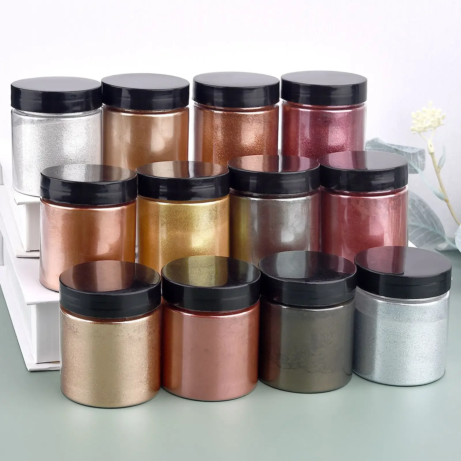 50g/garrafa metálica glitter e - Pearl Powder Resin avaliação e preço