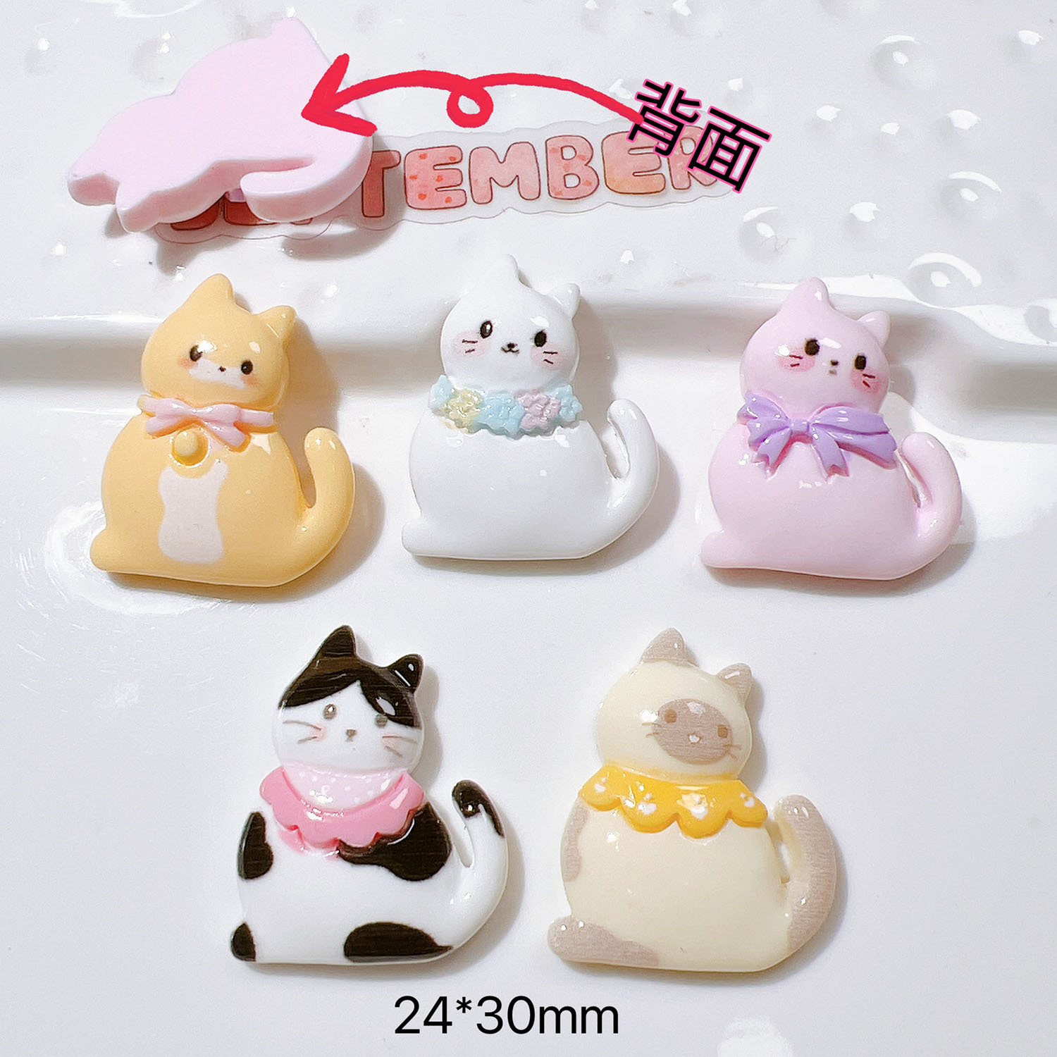 10/20 pçs bonito bowknot gato  - Resin Art Earrings Material avaliação e preço