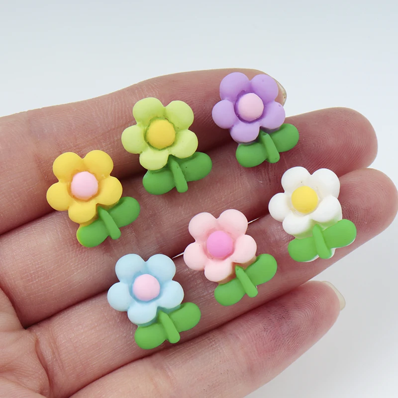 20/100 pçs mini flores diy res - Resin Art Earrings Material avaliação e preço