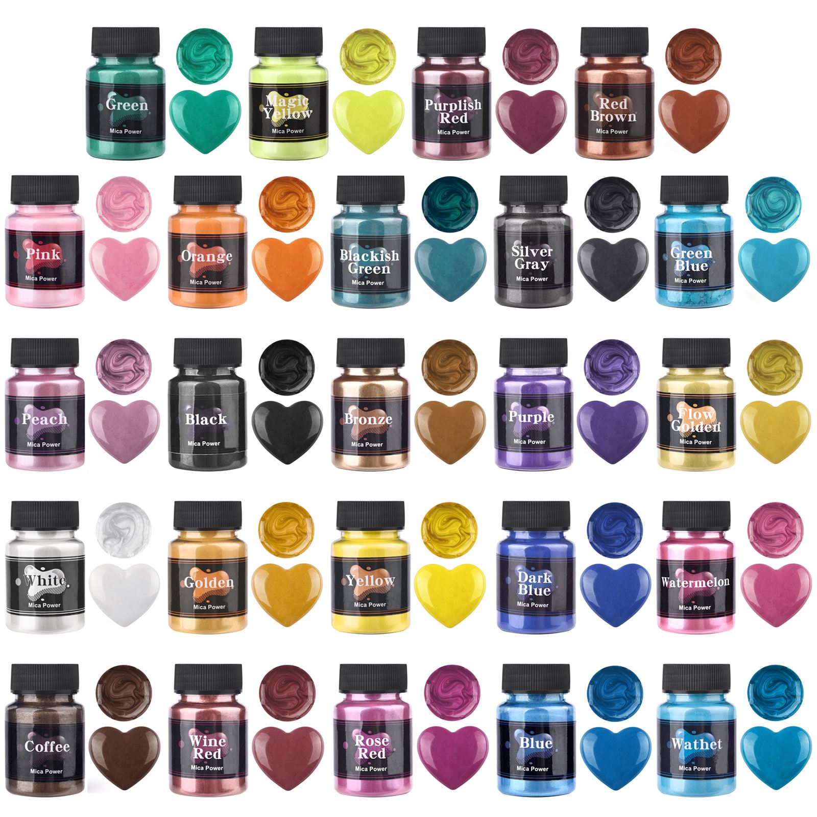 50ml 24 cores resina pérola pó - Pearl Powder Resin avaliação e preço