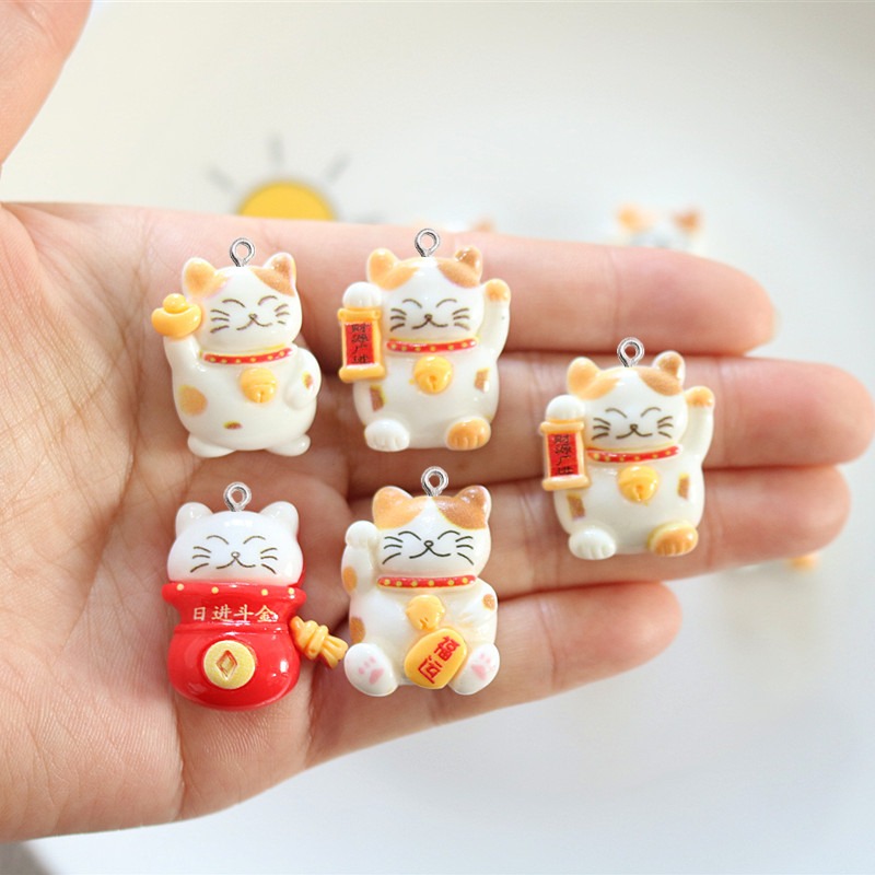 10 pçs bonito brilhante gato r - Resin Art Earrings Material avaliação e preço