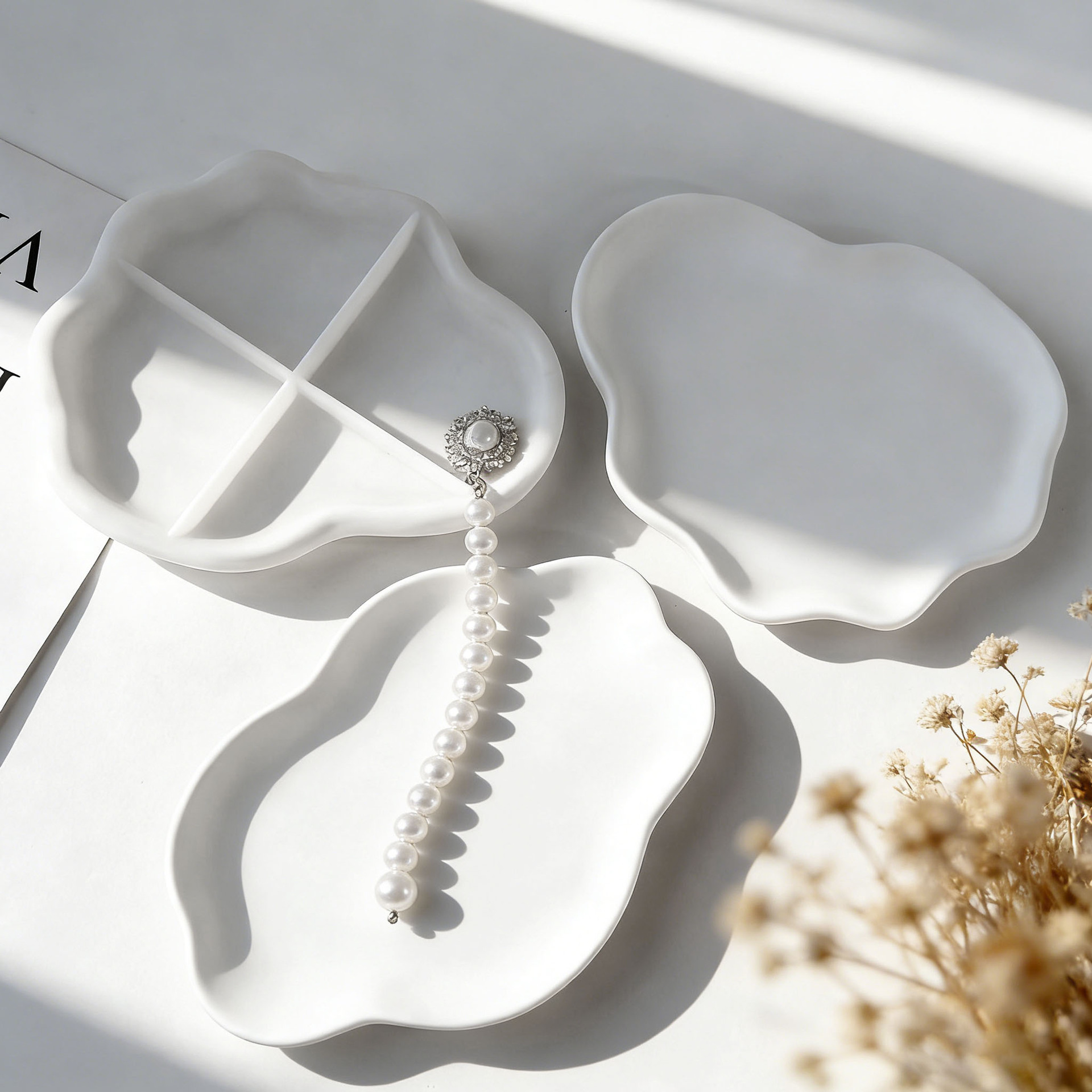 Diy onda geométrica gesso coas - Resin Art Tray avaliação e preço