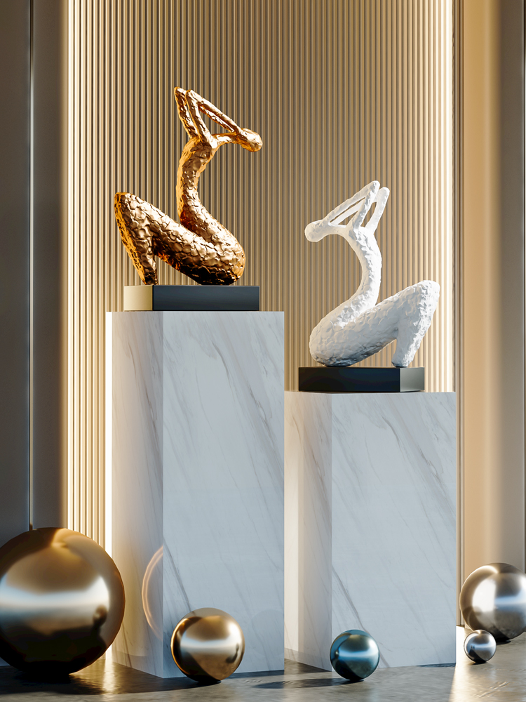Estatuetas interiores abstrata - Resin Art In Floor avaliação e preço