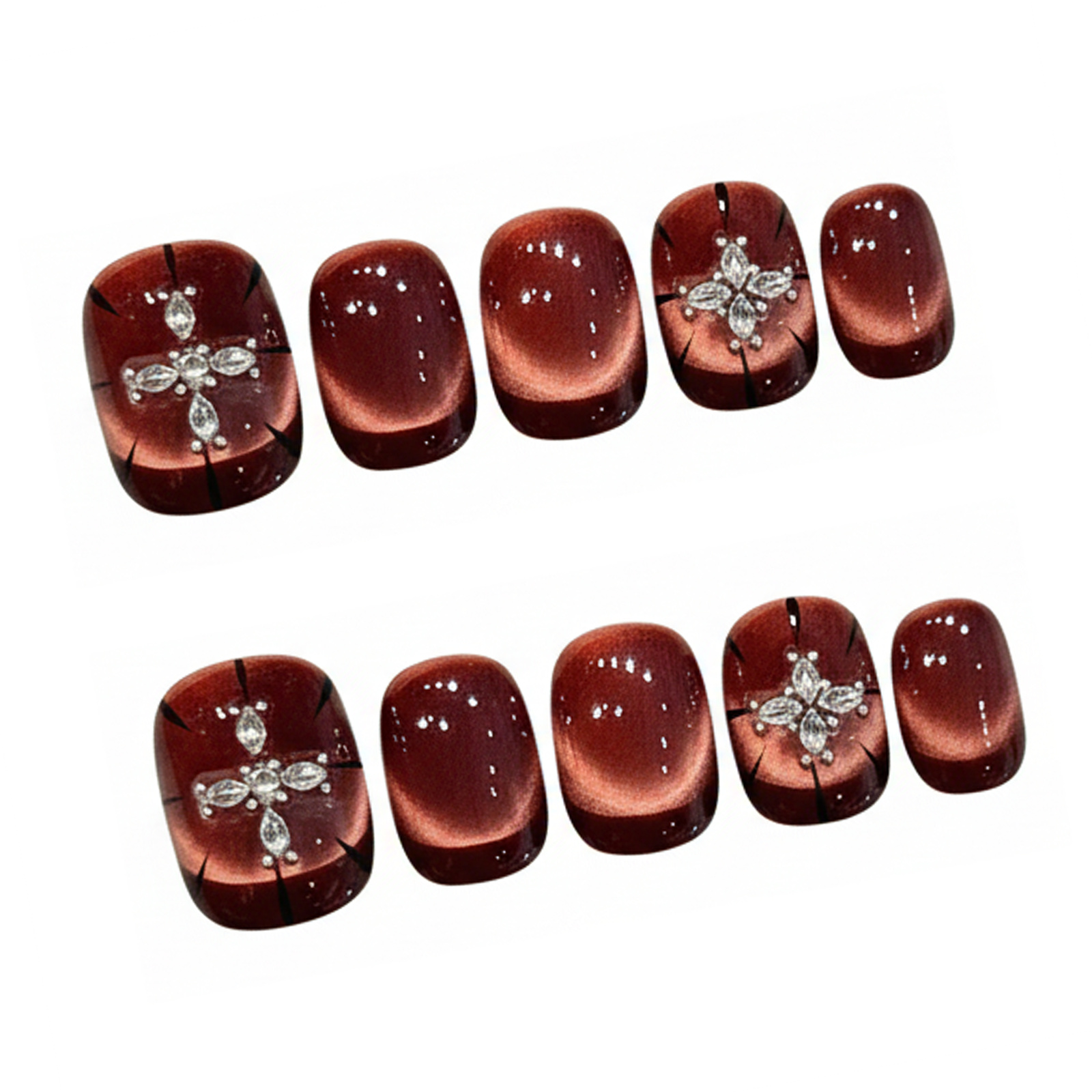 10 pçs vinho-vermelho gato olh - Resin Art Glitter avaliação e preço