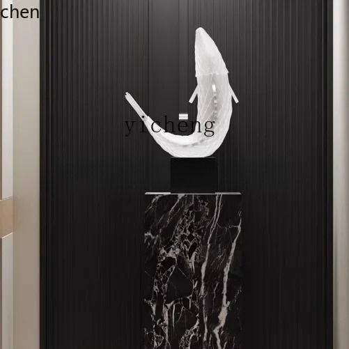 Escultura de peixe grande, orn - Resin Art In Floor avaliação e preço