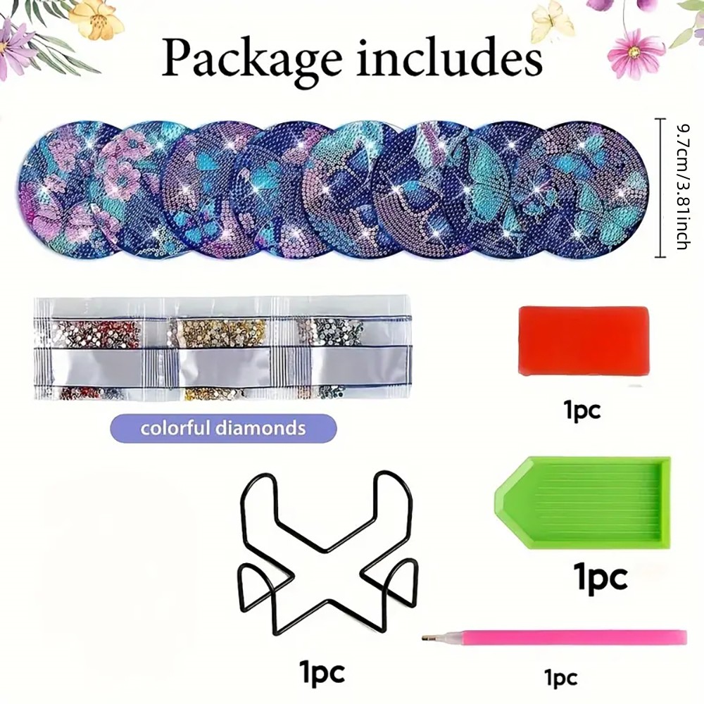 8 Porta-Copos de Pintura Diama - Resin Art For Beginner avaliação e preço