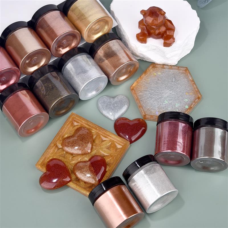 50g shimmer metálico ouro prat - Pearl Powder Resin avaliação e preço