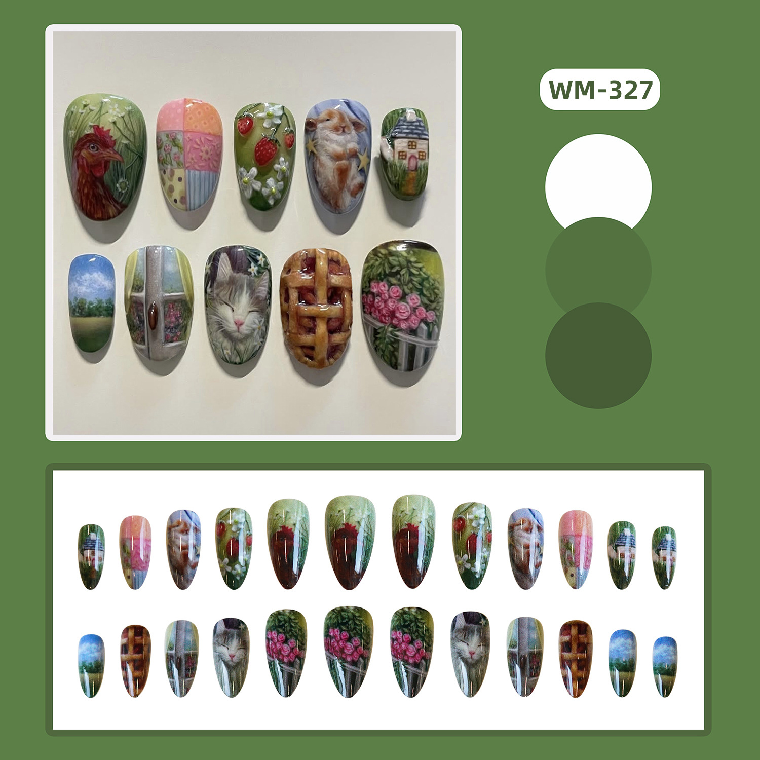 24 pçs estilo pastoral amêndoa - Resin Art Flower avaliação e preço