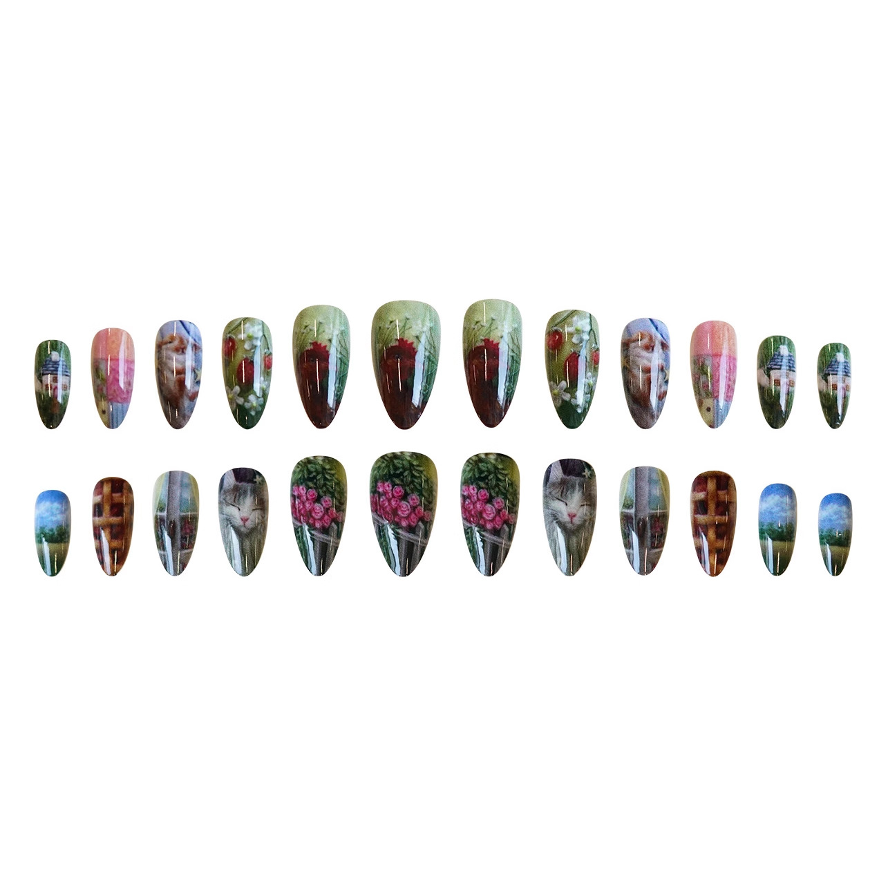 24 pçs estilo pastoral amêndoa - Resin Art Flower avaliação e preço