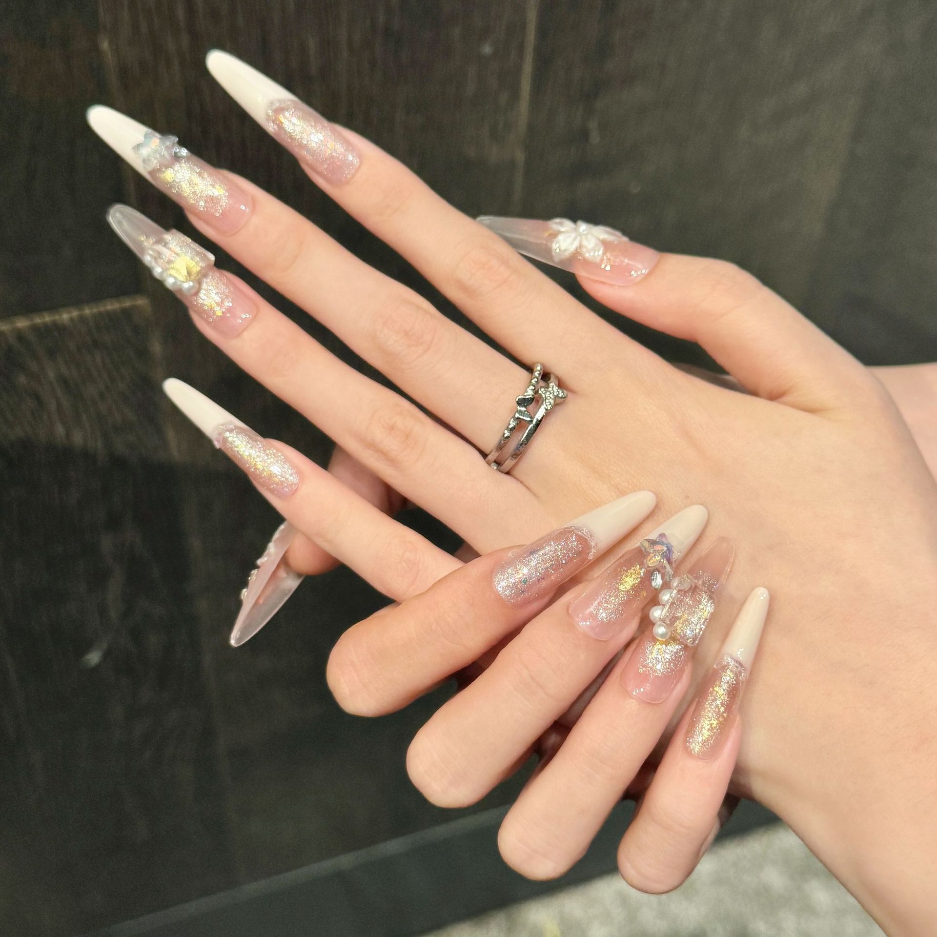 10 peças de unhas postiças sti - Resin Art Glitter avaliação e preço