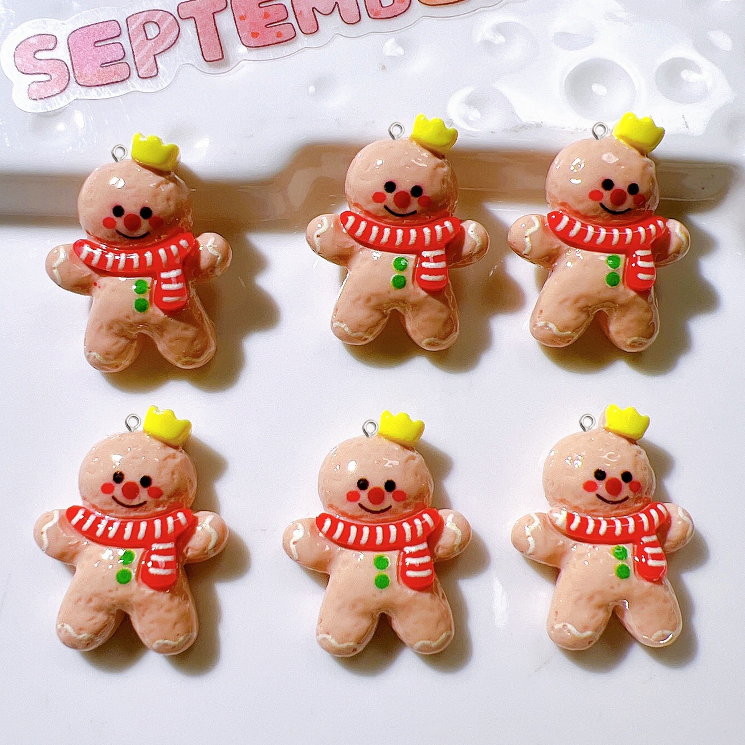 10 pçs bonito boneca de natal  - Resin Art Earrings Material avaliação e preço
