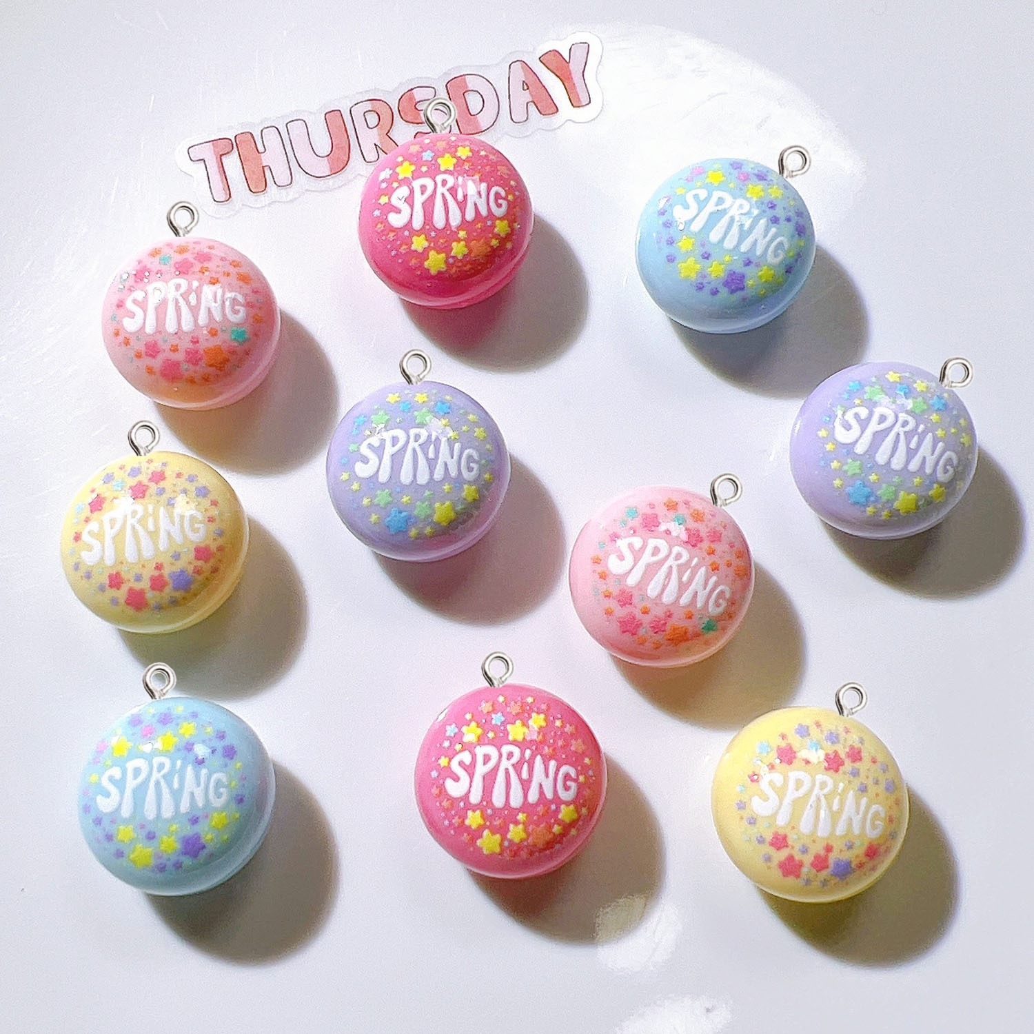 10 Peças de Charms Planos Circ - Resin Art Earrings Material avaliação e preço