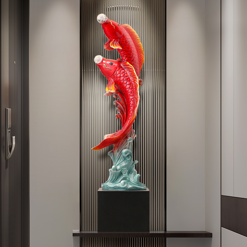 Escultura de peixe com cinco s - Resin Art In Floor avaliação e preço
