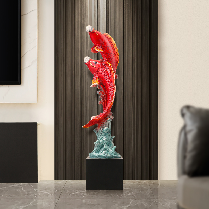 Escultura de peixe com cinco s - Resin Art In Floor avaliação e preço