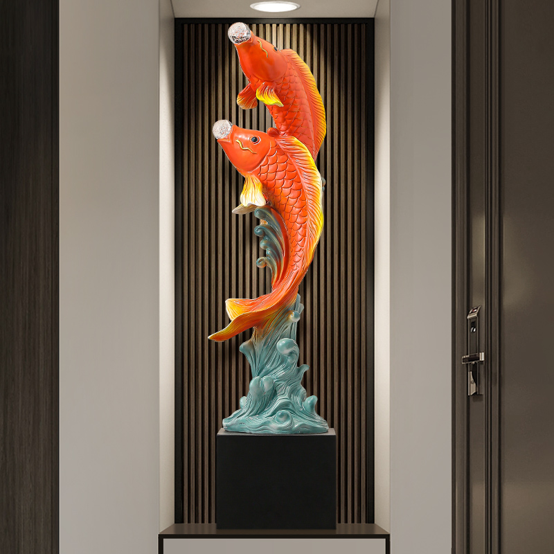 Escultura de peixe com cinco s - Resin Art In Floor avaliação e preço