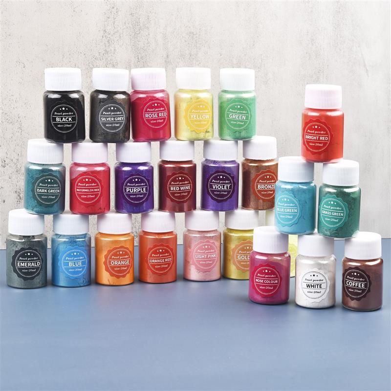 24 coloers 10g pó de pérola uv - Pearl Powder Resin avaliação e preço