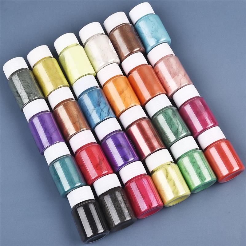 24 coloers 10g pó de pérola uv - Pearl Powder Resin avaliação e preço