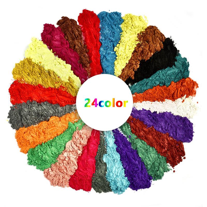 24 coloers 10g pó de pérola uv - Pearl Powder Resin avaliação e preço