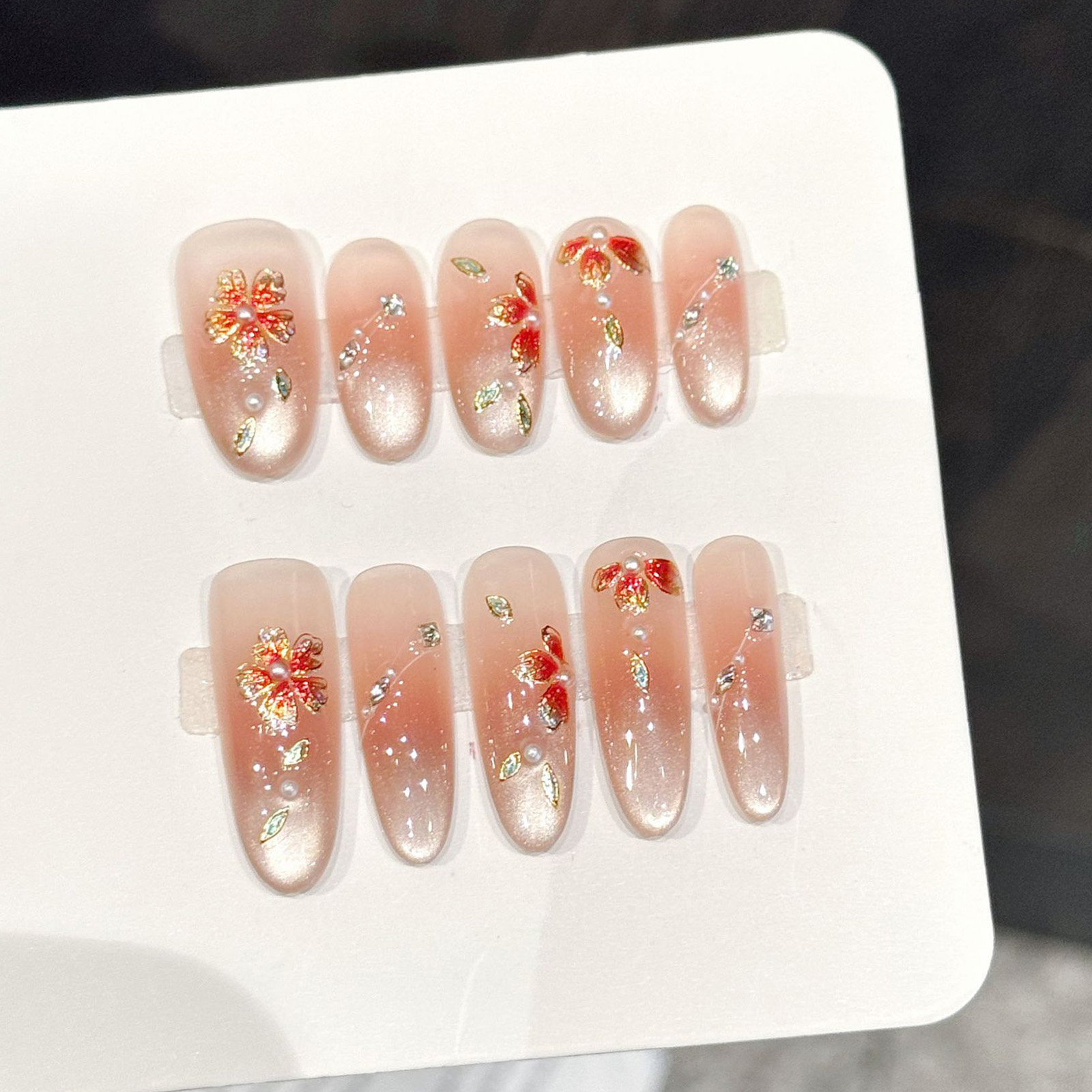 10 pçs artesanal unhas falsas  - Resin Art Flower avaliação e preço