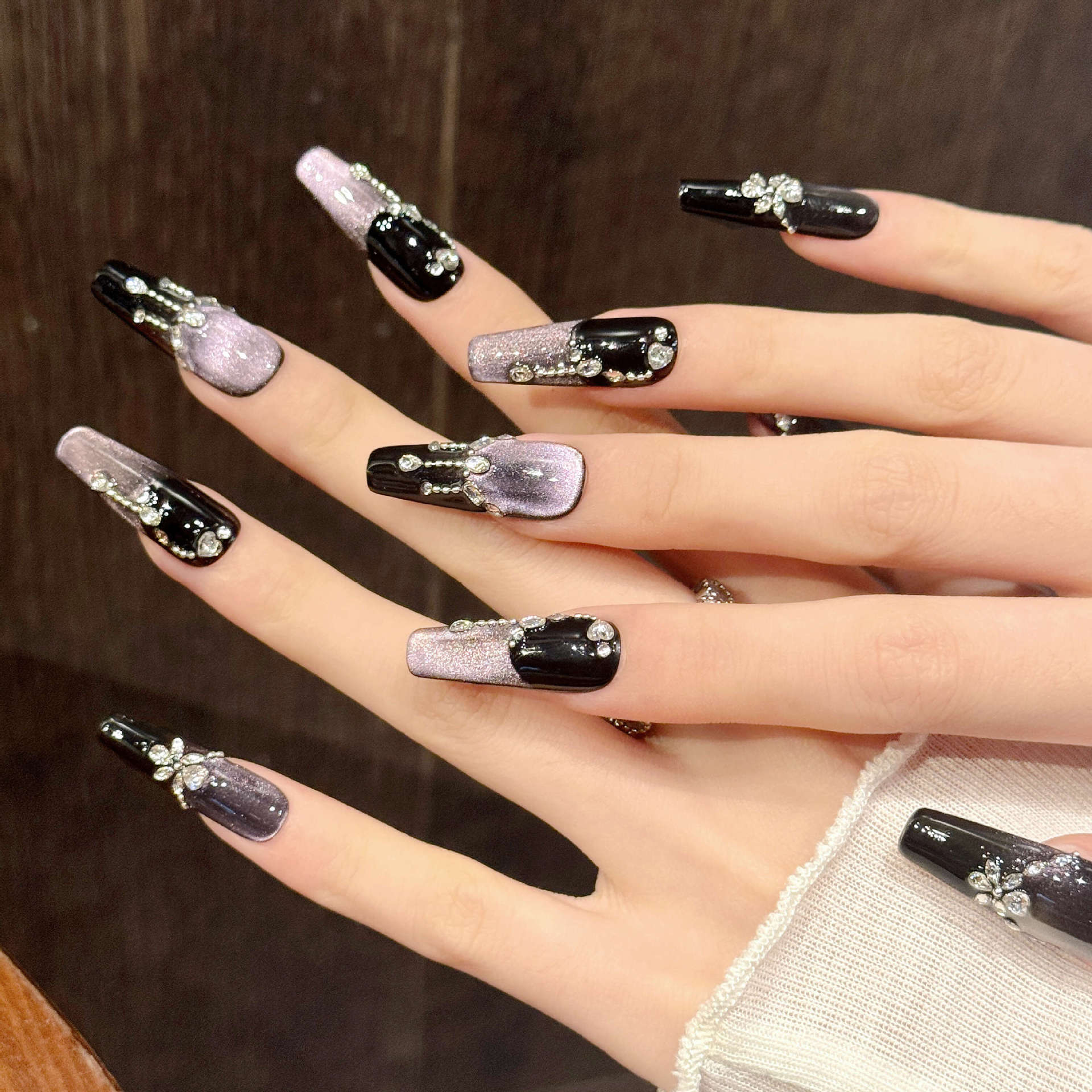10 pçs preto roxo estilo franc - Resin Art Glitter avaliação e preço